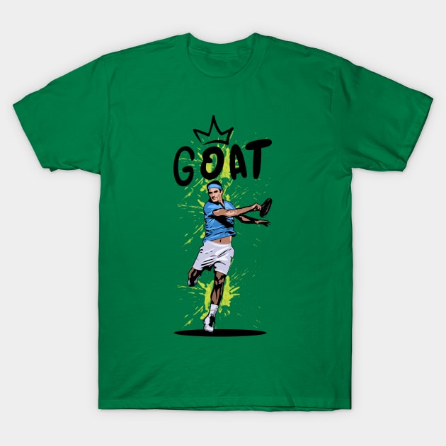 Roger Federer GOAT T-Shirt by slawisa